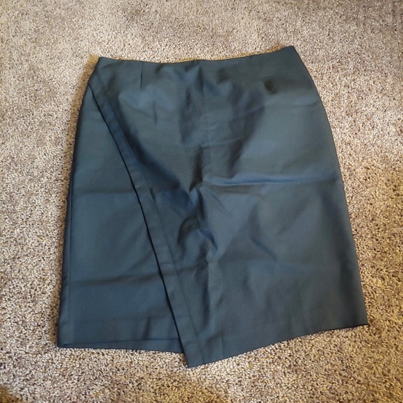 Lane Bryant black faux wrap midi skirt - Picture 1 of 3